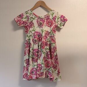Poppy Whitaker Pink Floral Kids Dress sz 6